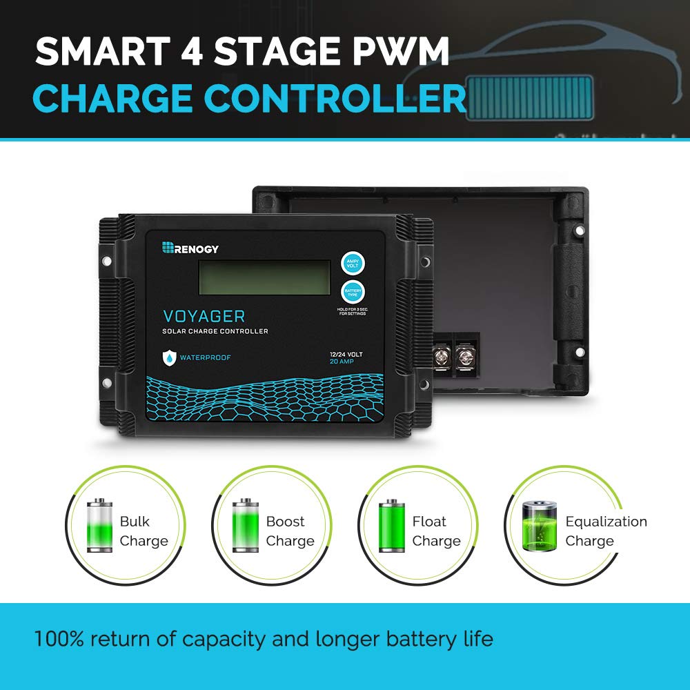 Renogy Voyager 20A 12V/24V PWM - Renogy Controller Voyager recension och pris