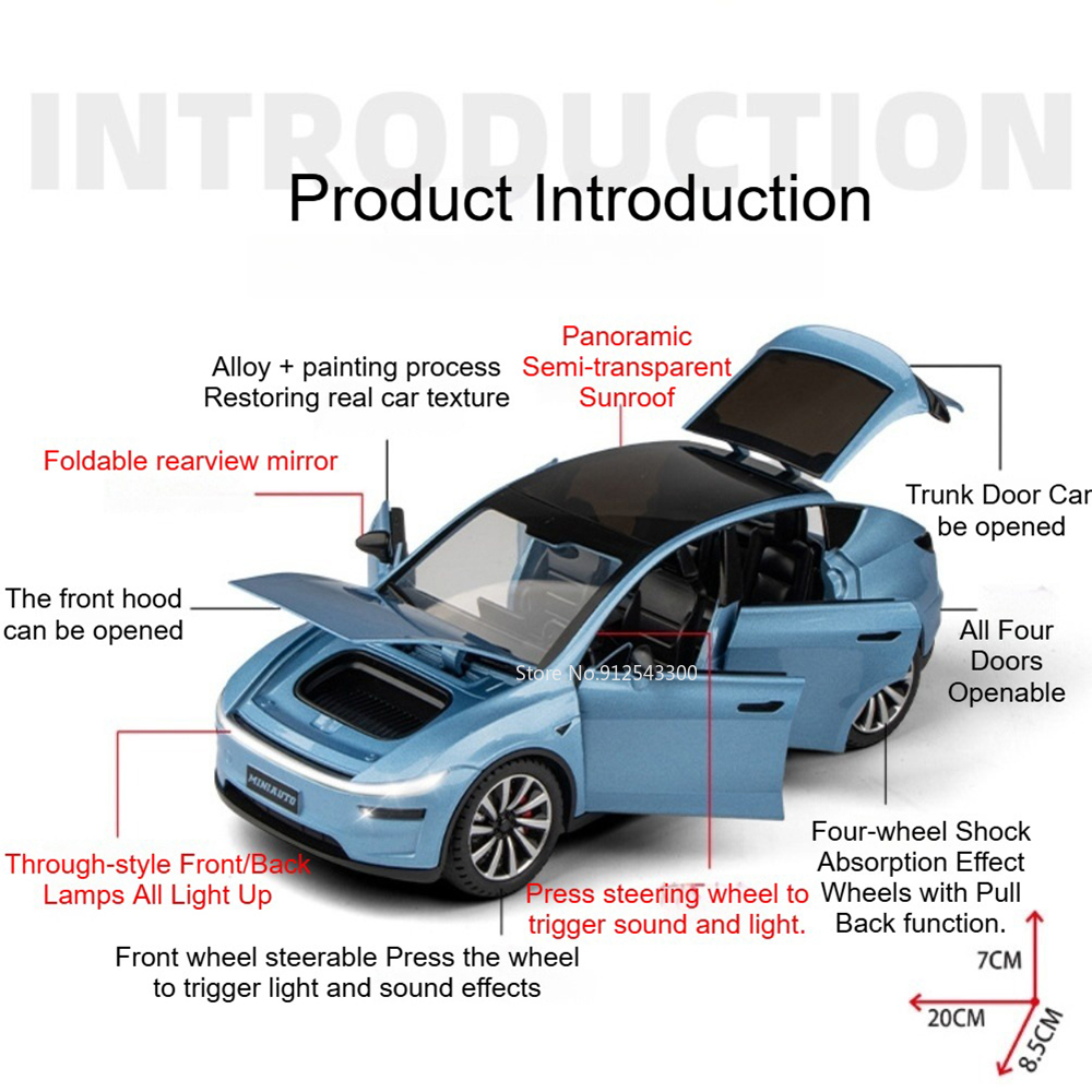 1:24 Scale Model Y Car Models  - Renewable Energy Kids recension och pris
