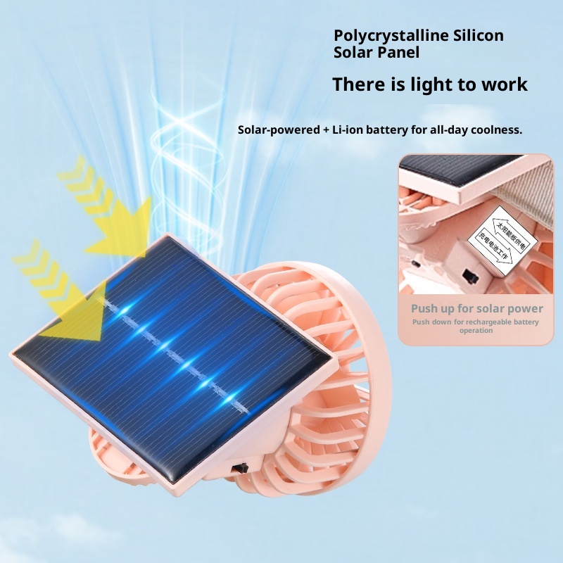 Solar Powered Clip On Fan USB  - Renewable Energy Fan recension och pris