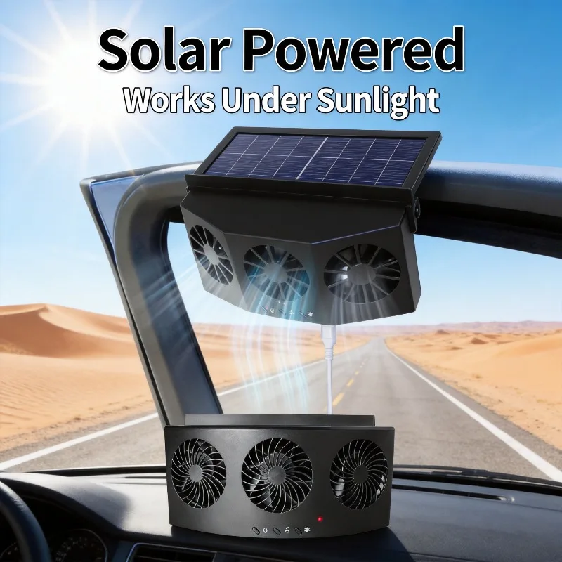 USB Solar Rechargeable Car Exh - Renewable Energy Fan recension och pris