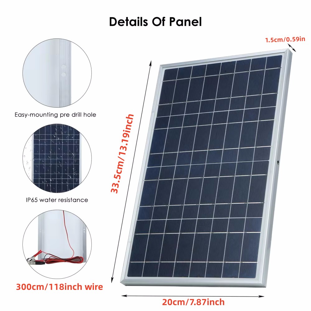 35W Solar Panel Kit Complete 1 - Renewable Energy Generation recension och pris