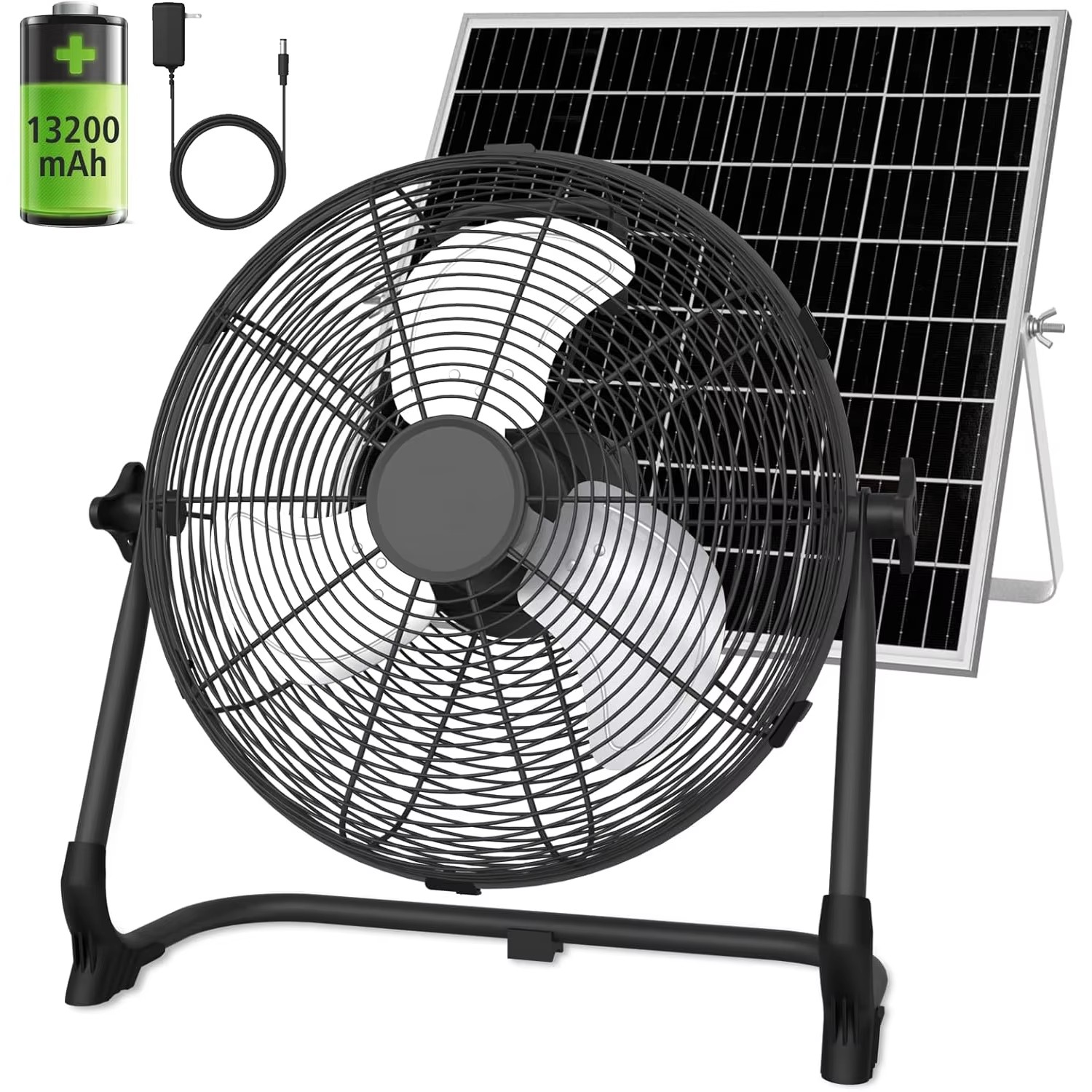 12inch Portable Solar Floor Fa - Renewable Energy Fan recension och pris