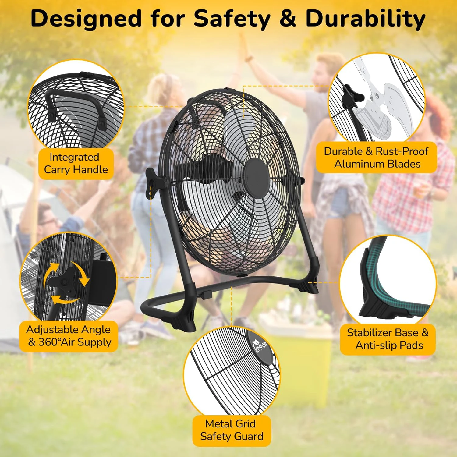 12inch Portable Solar Floor Fa - Renewable Energy Fan recension och pris