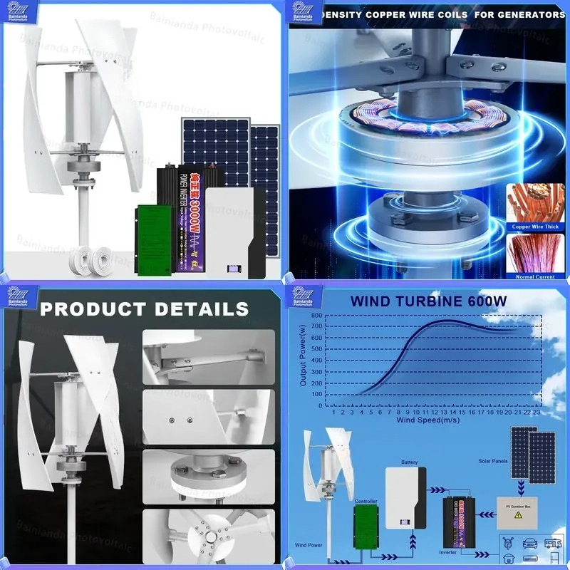 Vertical Wind Turbine Generato - Renewable Energy Generation recension och pris